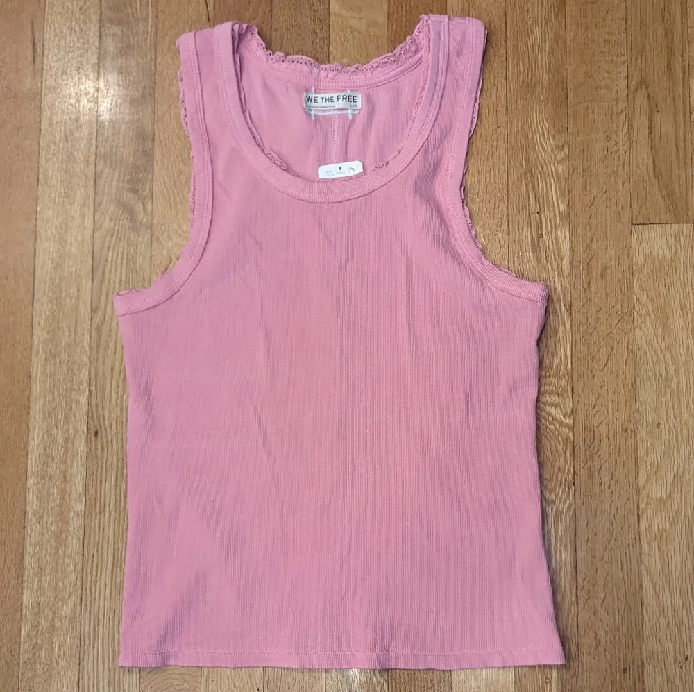Free People Rowan Tank in Pink Carnation sz LRG​ - Picture 6 of 9